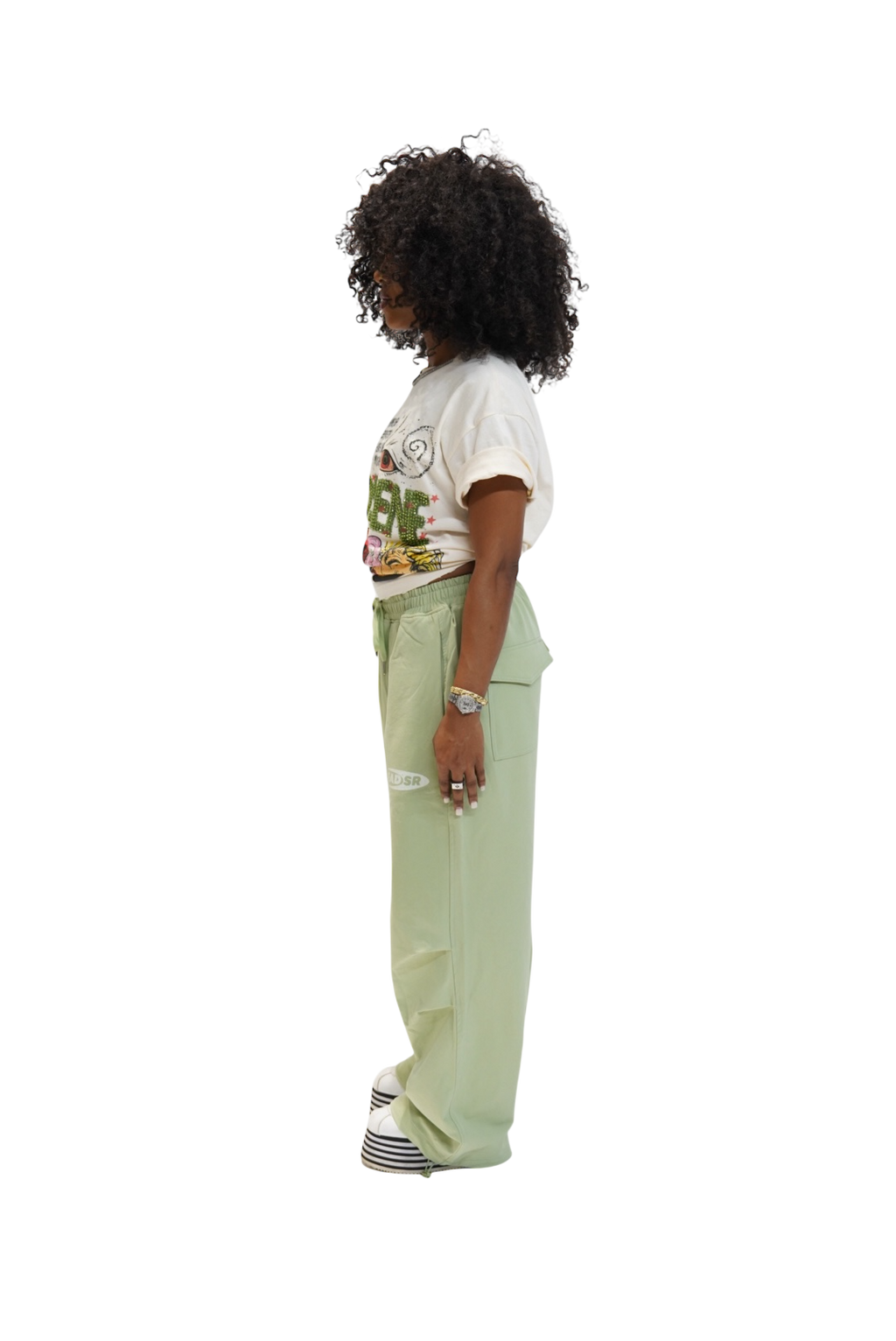 Dead SR Nylon Track Pants - Sea Foam Green