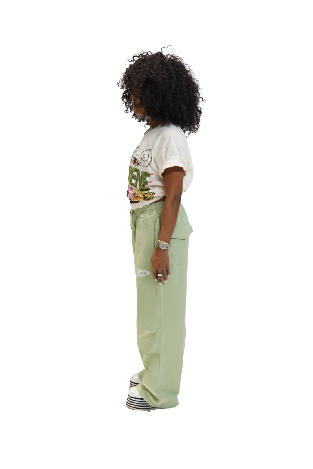 Dead SR Nylon Track Pants - Sea Foam Green