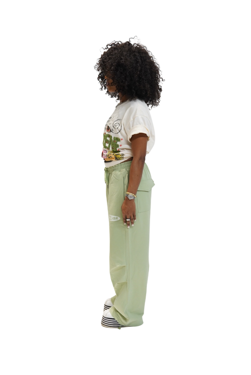 Dead SR Nylon Track Pants - Sea Foam Green