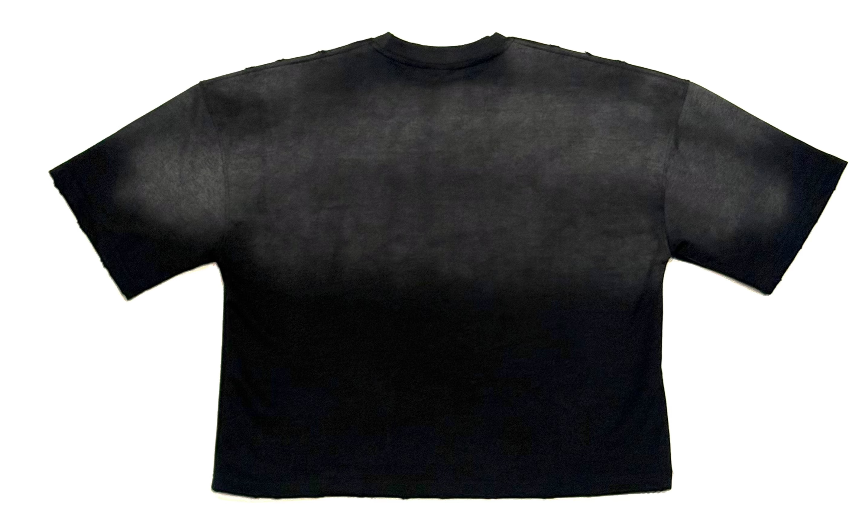 Black Puff Print T Shirt Back 